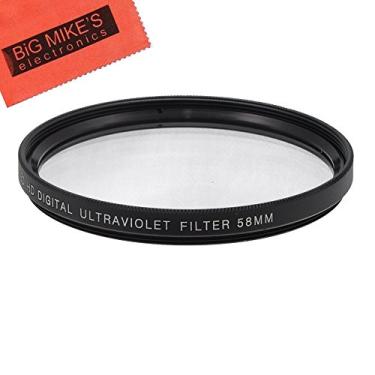 Imagem de Filtro de proteção UV multirevestido de 58 mm para Canon EF-S 18-55mm f/3.5-5.6 é lente SLR + pano de limpeza de microfibra