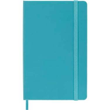 Imagem de Caderno Clássico, Moleskine, Pautado, Azul Coral, Tamanho de Bolso