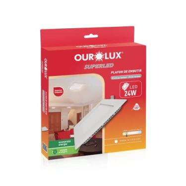 Imagem de Painel SUPERLED Embutir 24W Bivolt 2700K Quadrado OUROLUX