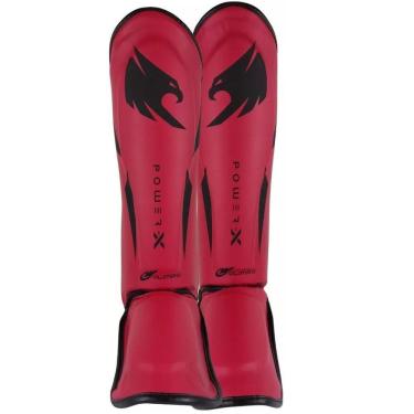 Imagem de Par de Caneleira Profissional Muay Thai e Kickboxing Power X Vermelha