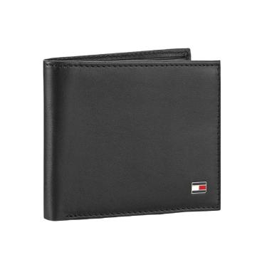 Imagem de Carteira Tommy Hilfiger Masculina Couro Eton Mini CC Wallet Preta-Masculino