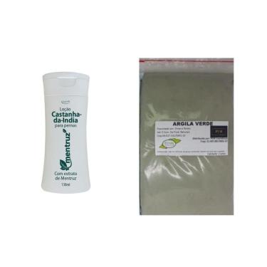 Imagem de Argila Pura Verde 500G E Loção Anti Varizes E Dores