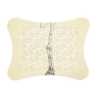 Imagem de Esboço de corpo humano, mão, osso, braço, moldura de quebra-cabeça, enfeite de jogo