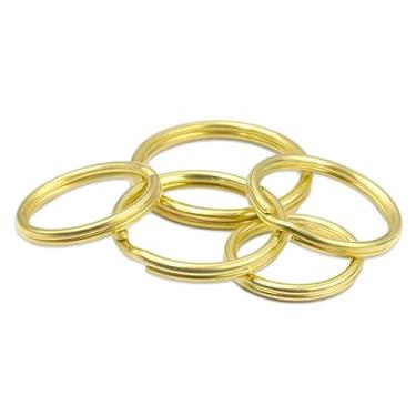 Imagem de Bluemoona 10 peças – Chaveiro com bordas redondas de latão 25 mm 2,54 cm para chave com clipe