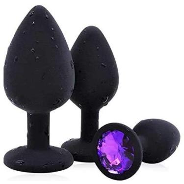 Imagem de 3 peçasplug anale, brinquedos anais, Brinquedos sexuais, homem e mulher yo04 plug anais feminino silicone BQ