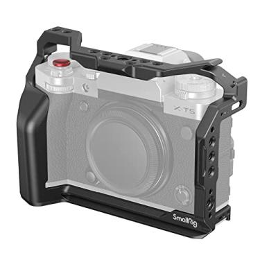 Imagem de SmallRig Câmera X-T5 Gaiola completa para FUJIFILM, equipamento de câmera de liga de alumínio para Fujifilm XT5 com botão de obturador, porta QD integrada, trilhos NATO e placa de liberação rápida