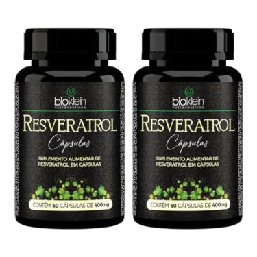 Imagem de Kit 2 Resveratrol Uva Desidratada Trans-Resveratrol 400mg - 60 Cápsulas - Bioklein