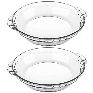 Imagem de Jogo De 2 Assadeiras Redondas 600ml Marinex Formas De Vidro Redondas Filetadas Pequenas