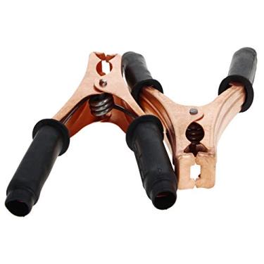 Imagem de Bettomshin 2 peças 200A clipes jacaré isolados resistentes clipes de cabo de bateria grampos de teste elétrico de crocodilo braçadeira de carregador de bateria para carro veículo veicular barco, preto