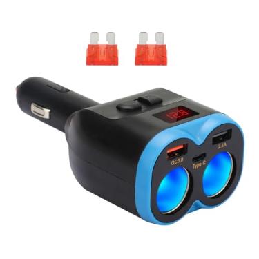 Imagem de MOUDOAUER DC12V-24V Isqueiro de Carro Bidirecional Tomada Divisor Acessório DC 12V Carregador USB Duplo Adaptador LED
