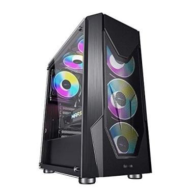 Imagem de Gabinete Gamer ATX Case,Mid-Tower PC Gaming Case ATX/M-ATX/ITX - Front I/O USB 3.0 Port - Tempered Glass Side Panel - 6 Fan Position - Water Cooling Ready