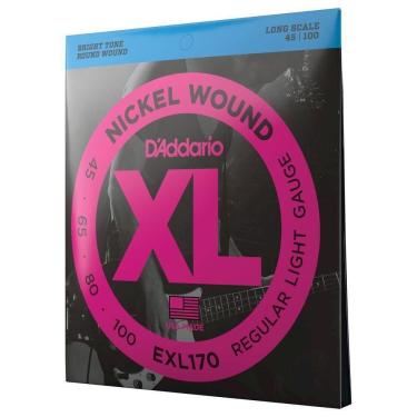 Imagem de Encordoamento Baixo 4c 45-100 D Addario Xl Nickel Exl170 [f035]