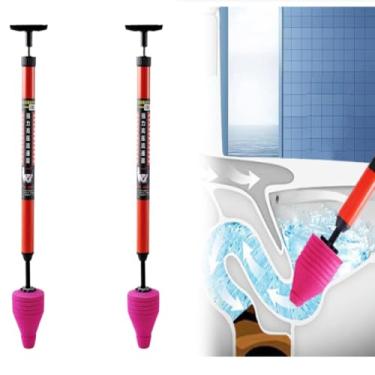 Imagem de Tikhell Sanita de alta pressão para desbloquear um tiro, desentupidor de tubo de sanita, kit de êmbolo de vaso sanitário atualizado, ferramenta de remoção de entupimento de desentupidor de vaso