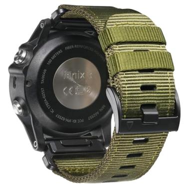 Imagem de Ookids Pulseira de relógio de nylon de 26 mm compatível com Garmin Fenix 7X/Fenix 6X/Fenix 5X/Tactix Delta, pulseiras de camuflagem de ajuste rápido para Garmin Fenix 3/3 HR, Fenix 5X Plus/6X
