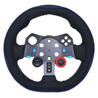 Imagem de DuoDuoBling D Capa de volante acessórios de jogo de corrida 10,6 polegadas 27 cm para PC, Xbox OneSeries X/S, g920 x920 G29 g923 g27 g25, PS4, PS3, PS5, Nintendo Switch (preto azul escuro)