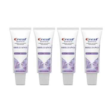 Imagem de Crest Pasta de dente 3D White Brilliance Advanced Whitening tamanho viagem, 2,5 g (pacote com 4)