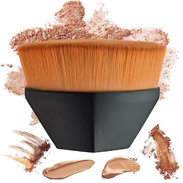 Imagem de AKOAK 1 pincel de base mágica, pincel de maquiagem portátil requintado, com caixa de armazenamento, para misturar líquido, creme ou maquiagem de base impecável
