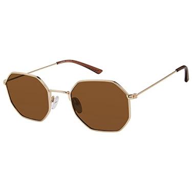 Imagem de Óculos de sol Prive Revaux DB Touch sem aro – Lentes artesanais, resistentes a arranhões e impactos com 100% de proteção UV, Espelhado dourado, 52mm