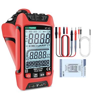 Imagem de Xin Tester Multímetro digital, 9999 conta o Voltímetro TRMS Auto-Ranging, Mede com Precisão o Voltímetro AC/DC Ampère Ohm Capacitance Frequency Diode with Backlight Flashlight