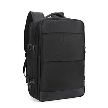 Imagem de Mochila feminina de viagem grande, impermeável, aprovada como bagagem de mão, para trilha e esportes ao ar livre, C1 - Preto, Large