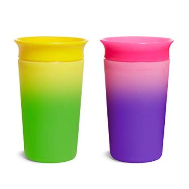 Imagem de Munchkin Miracle 360 Color Changing Sippy Cup, 9 Oz, 2 Pack, Pink/Yellow