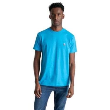 Imagem de Camiseta Tommy Hilfiger Monograma Bordado Azul Claro-Masculino