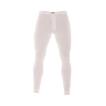 Imagem de Ceroula/Long John Mash Ribana 100% Algodão Canelada Branca - P-Masculino