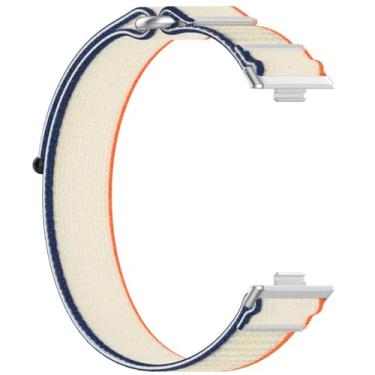 Imagem de Micteney Pulseira compatível com HUAWEI Watch Fit 3, pulseira de substituição de malha de metal de aço inoxidável para Huawei Watch Fit 3 (off-white)