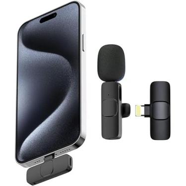 Imagem de Microfone de Lapela Sem fio Iphone Conector Lightning Redução de Ruído Longo Alcance Compatível Iphone - YODHE