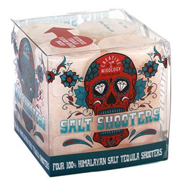 Imagem de The Spice Lab Copos de shot Tequila – Copos de shot de tequila com sal rosa do Himalaia – Pacote com 4 – Apenas sirva, atire e morda um lima – Natural – Perfeito para o seu bar