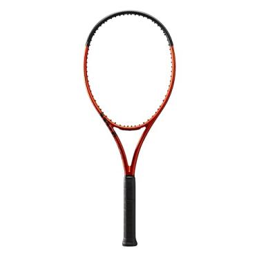 Imagem de Wilson Burn 100 V5 Performance Tennis Racket - Strung with Sensation, Grip Size 3-4 3/8"
