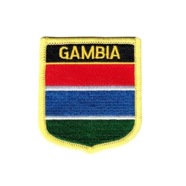 Imagem de Ruoming 1 PÇ Patch de bandeira da Gâmbia bordado a ferro ou costurado, tático, militar, nacional da Gâmbia
