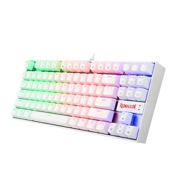 Imagem de Redragon K552 Teclado mecânico para jogos 60% compacto 87 teclas Kumara Wired Cherry MX Blue Switches Equivalente para Windows PC Gamers (RGB Backlit White)