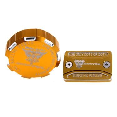 Imagem de Para Honda CBR600RR 2008-2021 Tampa do reservatório de fluido do cilindro mestre do freio dianteiro e traseiro da motocicleta CBR 600RR 2017 2018 2019 2020 Acessórios CBR600 RR 2012 2013 2014 2015