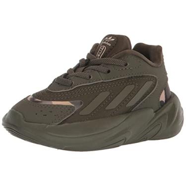 Imagem de adidas Tênis infantil unissex Ozelia, Olive Strata/Olive Strata/Alumina (elástico), 19