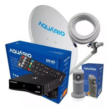 Imagem de Kit Antena Parabólica Receptor Digital Lnb Ku 60cm Cabo 15mt - Antenas