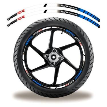 Imagem de Friso De Roda Adesivo Refletivo Bmw S1000R Branco Vermelho E Preto - C