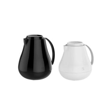 Imagem de Garrafa Termica Bule Branco e Preto Leite Cafe 400 e 750ml - SOPRANO