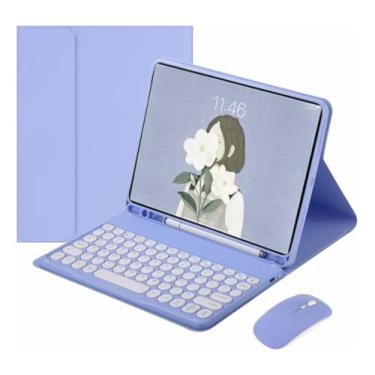 Imagem de Capa Para Tablet, Capa + Mouse e Teclado Magnético Bluetooth Destacável Para Samsung S6 Lite(10.4 In).