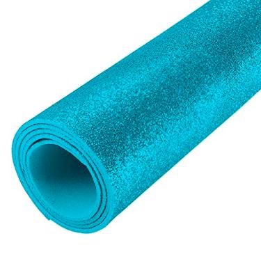 Imagem de Placa em Eva Glitter 1.8mm Azul Ciano 40x48cm com 10 Unidades, BRW