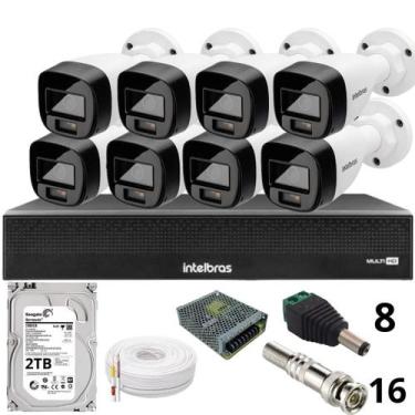 Imagem de Kit 8 Câmeras Intelbras 1120b Full Color Dvr Mhdx 1016-c Intelbras Com