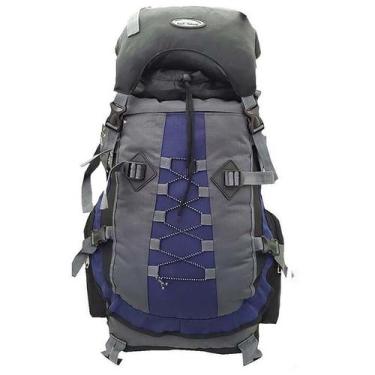 Imagem de Mochila Cargueira Para Trekking 60 Litros 6103 - PLAT1, Azul