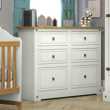 Imagem de Cômoda Infantil 6 Gavetas Smile Móveis Serpil Bege