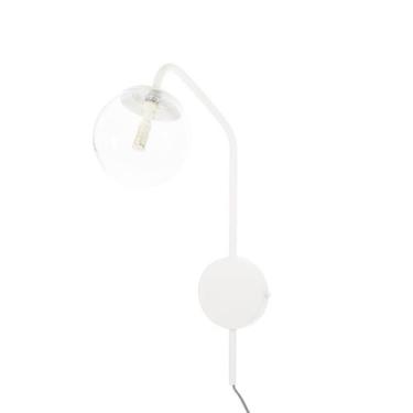 Imagem de Arandela New Figo Branco - Vidro Transparente - Trybo 