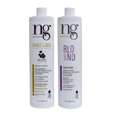 Imagem de Ng De France Kit Fast Liss 1L + Condicionador Silver 1L