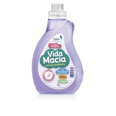 Imagem de Lava Roupas Liquido Vida Macia 1L Tradicional - Casa Km, 1L