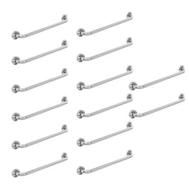 Imagem de Alça de Apoio Barra Inox Kit 14 Unidades 70cm Segurança Deficiente Ido