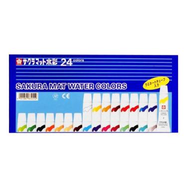 Imagem de Tinta Aquarela Water Colors 24 Cores Sakura