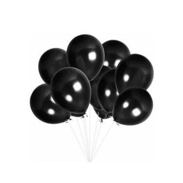 Imagem de Balao Liso Redondo N8 Pic Pic 50un Preto