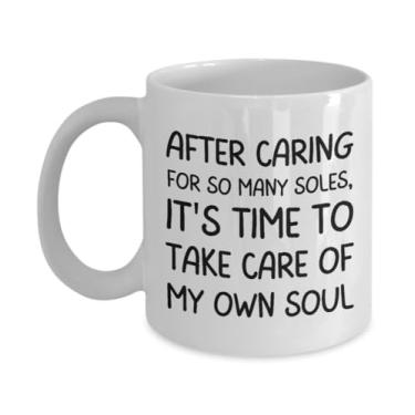 Imagem de Generic Caneca de podólogo aposentado, ideia de presente para podologia, aposentadoria médica, presente de especialista em pés, xícara de café para aposentados médicos, 325 ml, branca